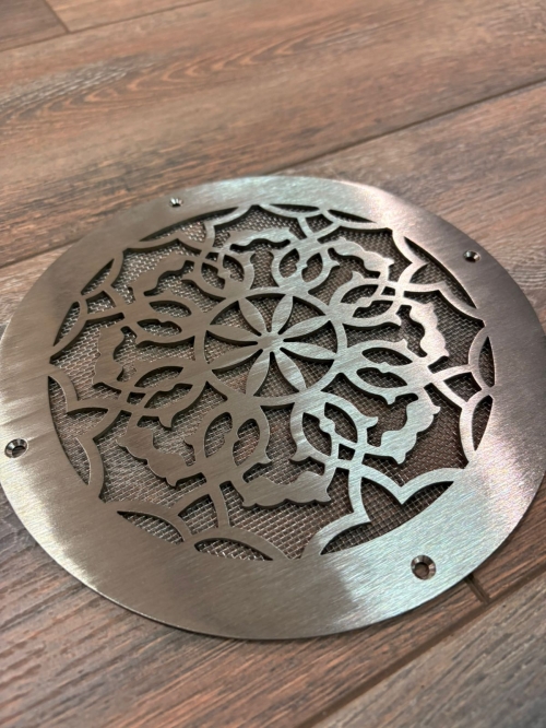 Круглая вентиляционная решетка из нержавеющей стали NR 09 D190