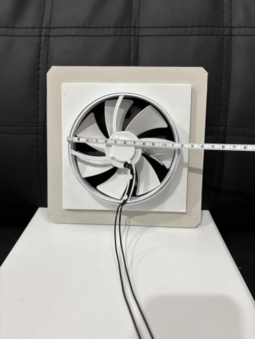 Теневой магнитный диффузор с вентилятором квадратный под плитку 150х150/125 мм