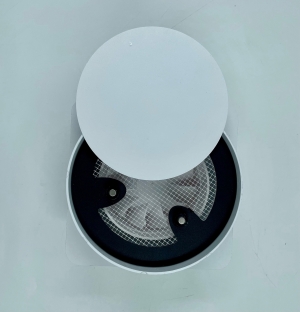 Теневой диффузор для натяжного потолка FoZa d150мм с вентилятором на шарикоподшипнике d100мм с выходом на трубу 60х120мм